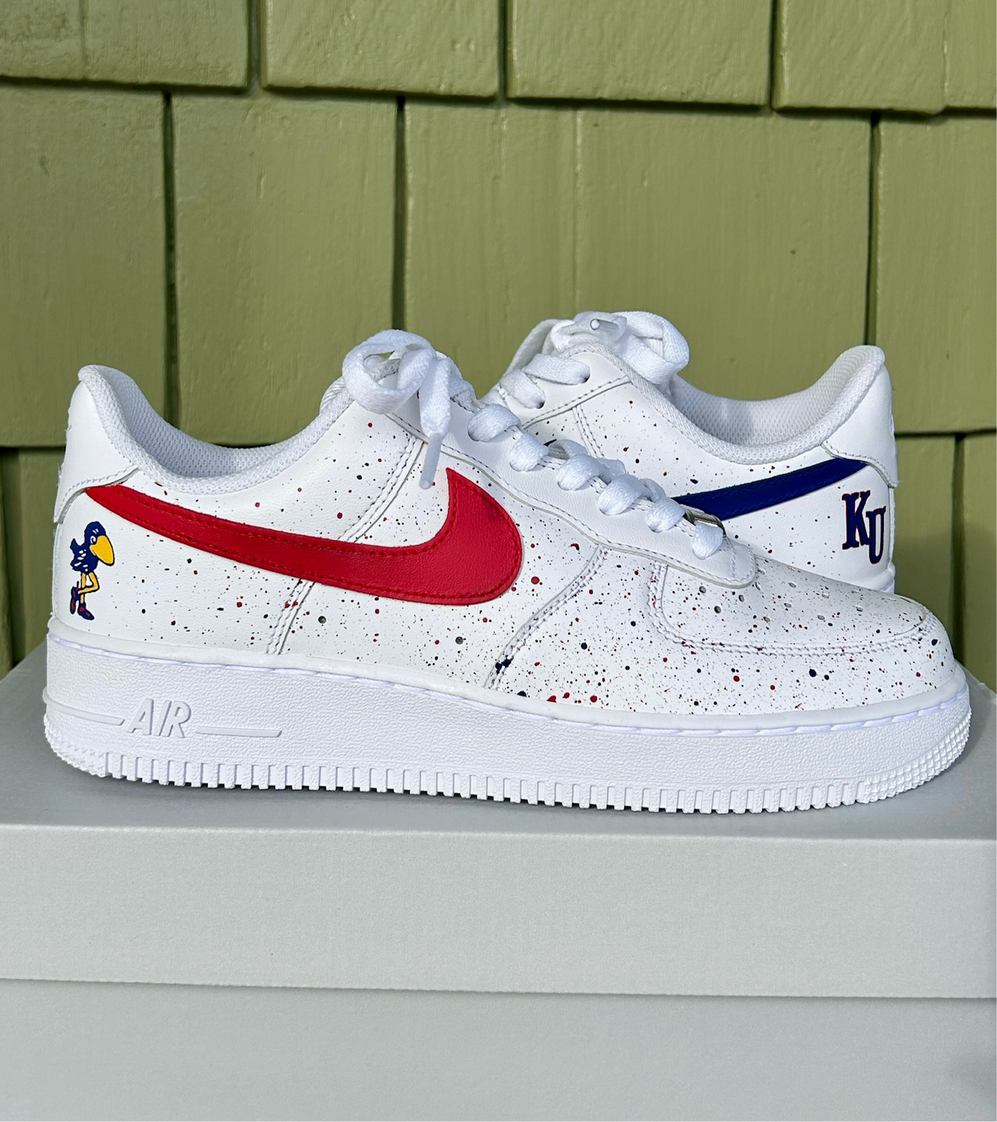 Custom KU Jayhawks AF1s