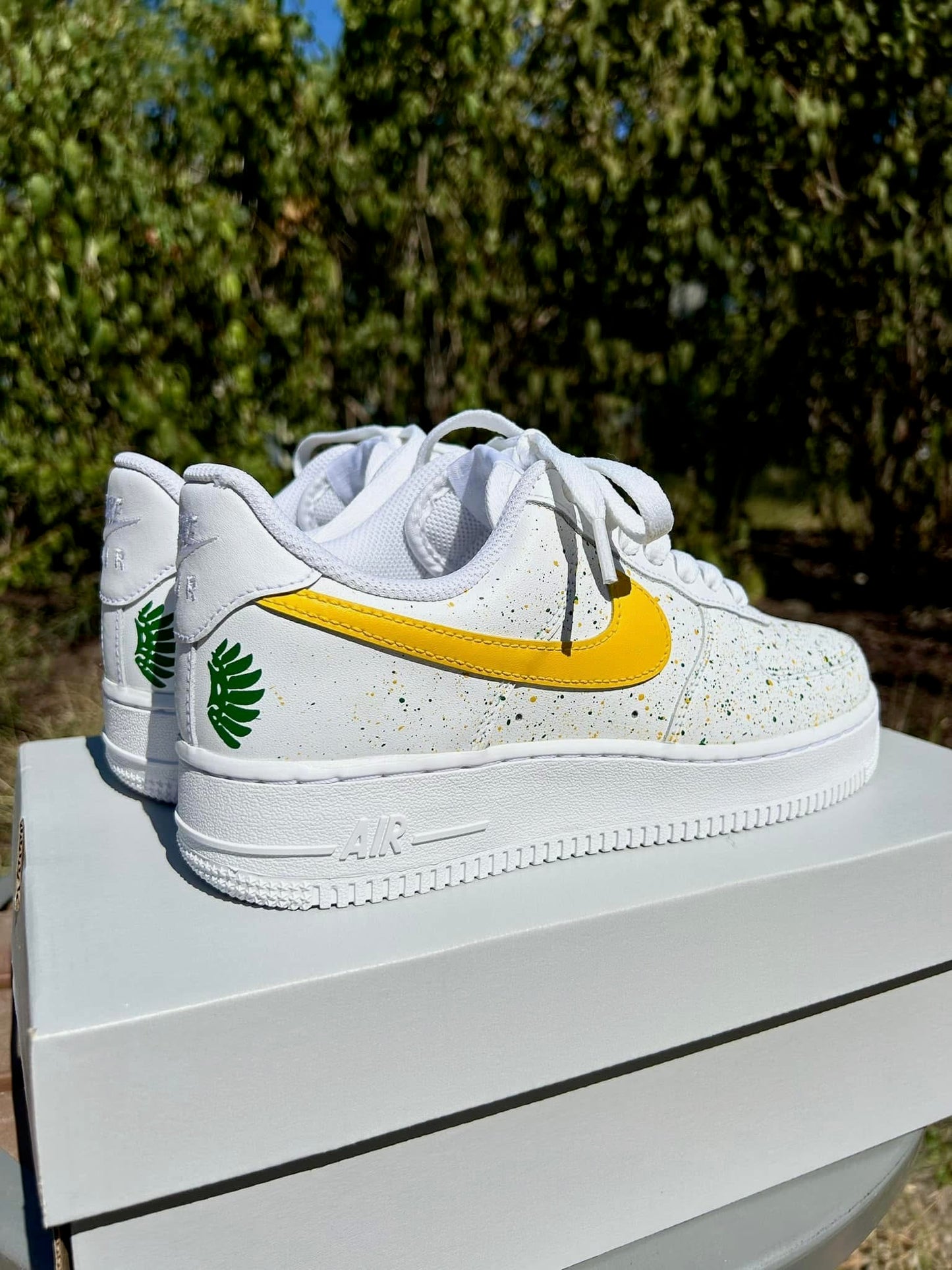 Custom Oregon Splatter AF1s