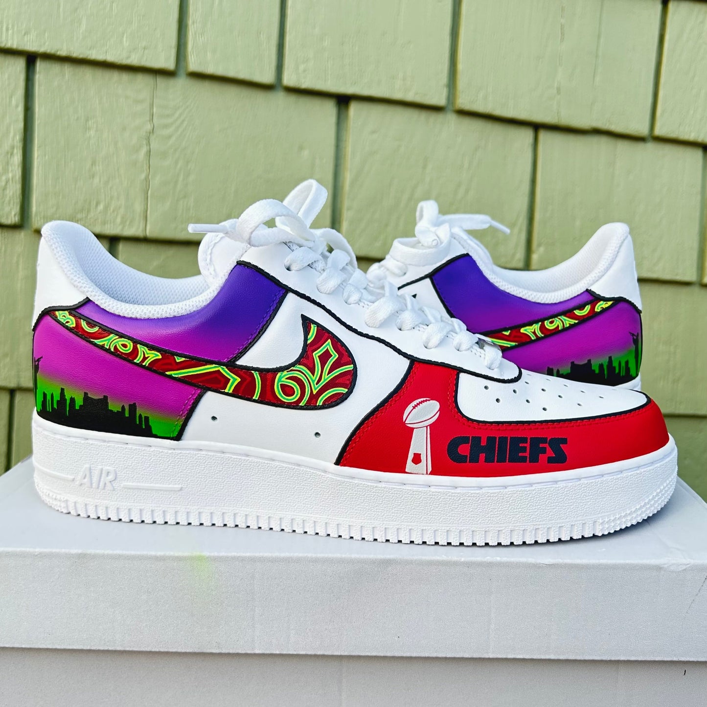 Super Bowl Custom Chiefs AF1s