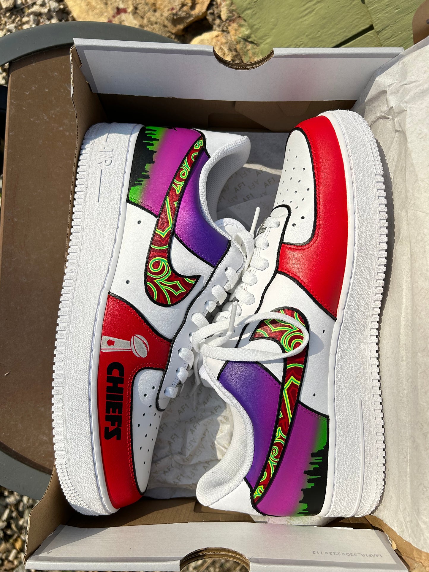 Super Bowl Custom Chiefs AF1s