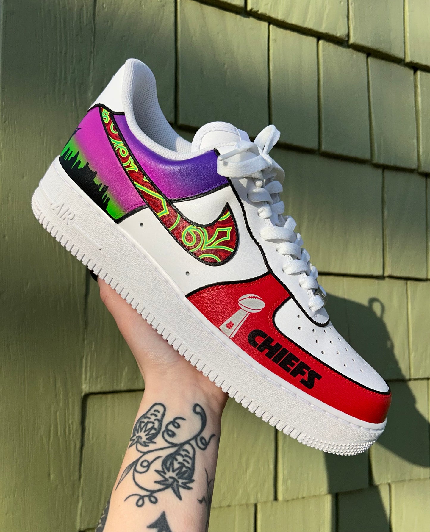 Super Bowl Custom Chiefs AF1s