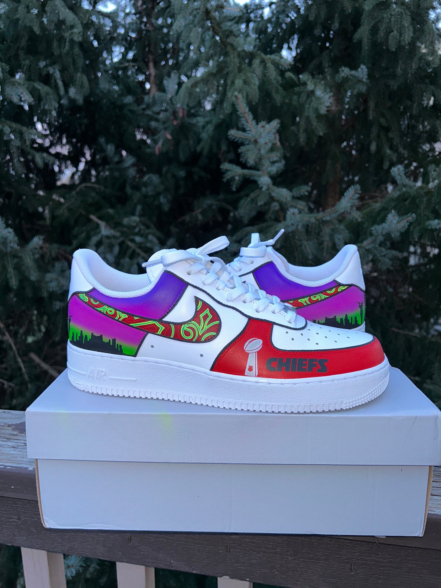 Super Bowl Custom Chiefs AF1s