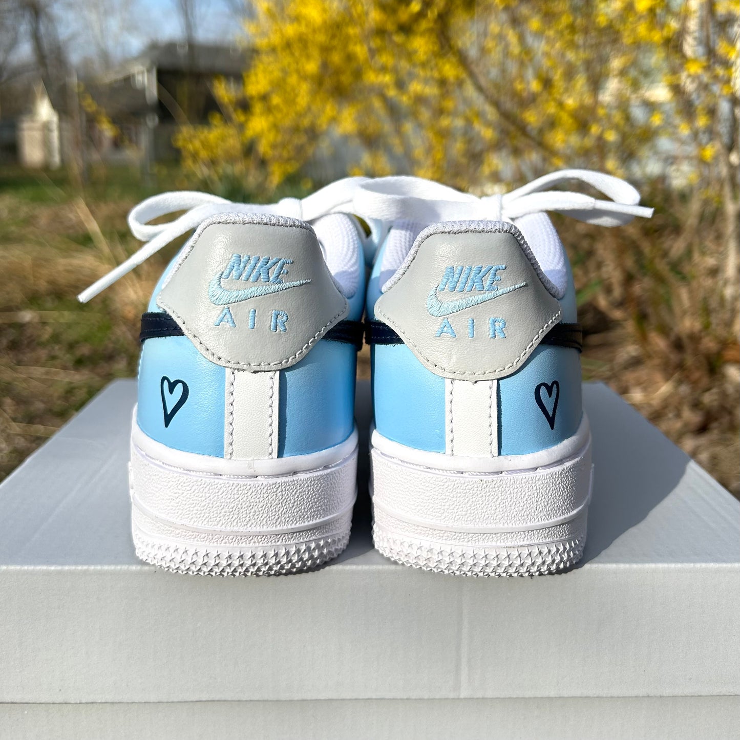 Custom Icy Blue AF1s
