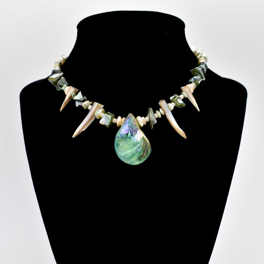 Spike Stone Beaded Necklace