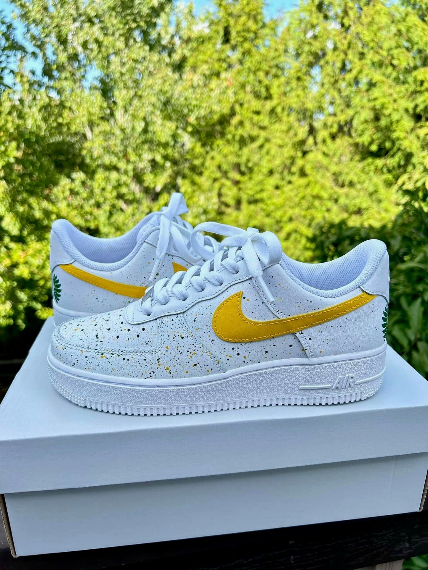 Custom Oregon Splatter AF1s