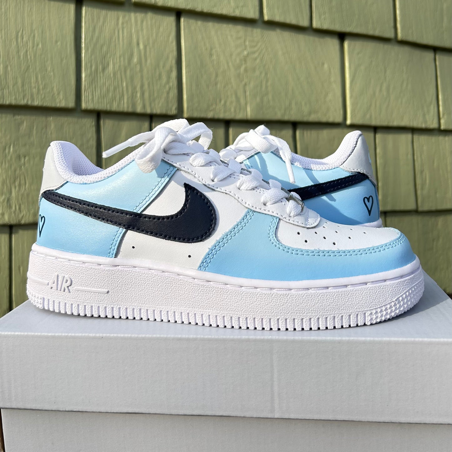 Custom Icy Blue AF1s