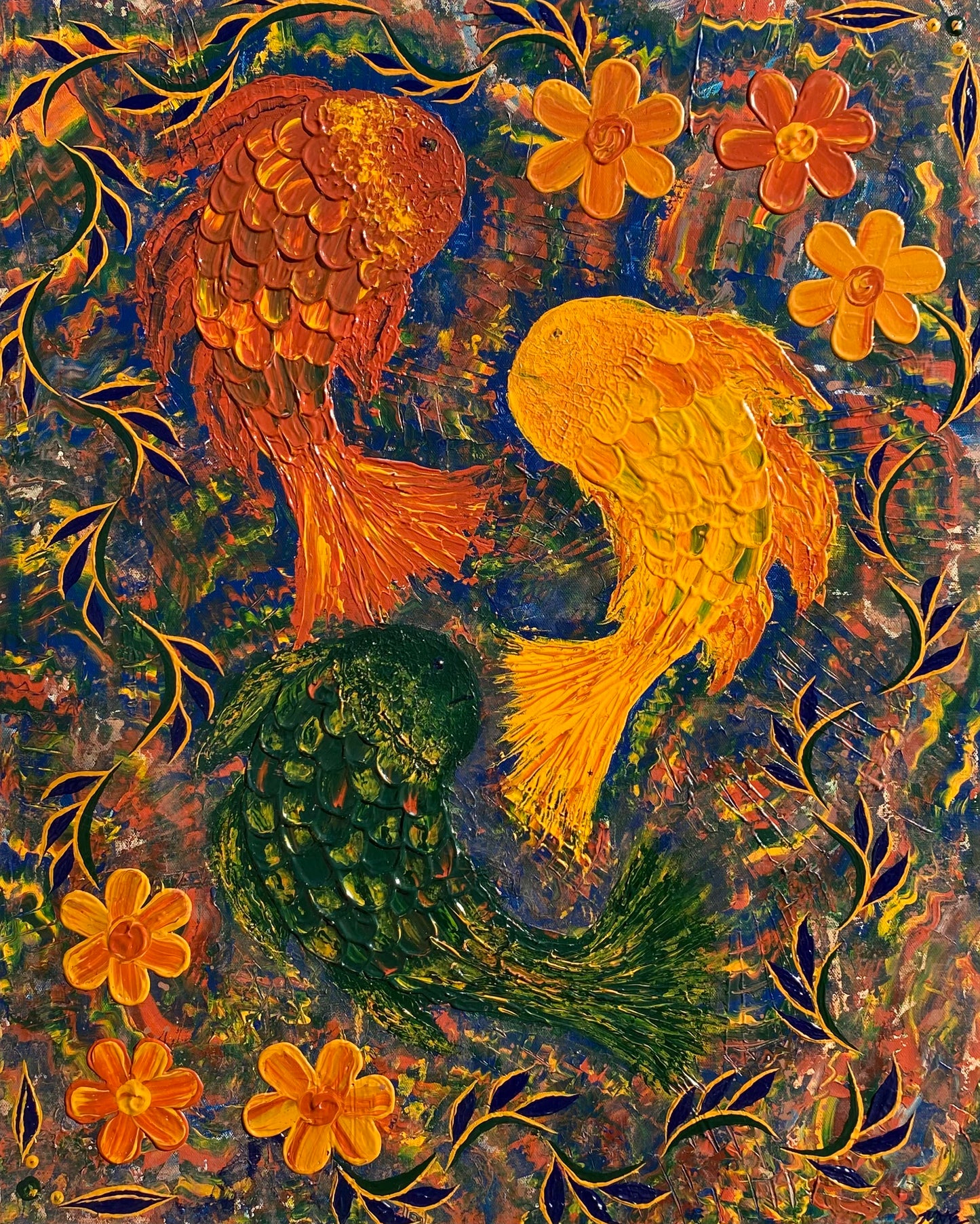 Textured Fish Painting