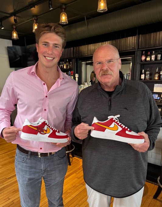 Andy Reid's Custom KC Chiefs AF1s