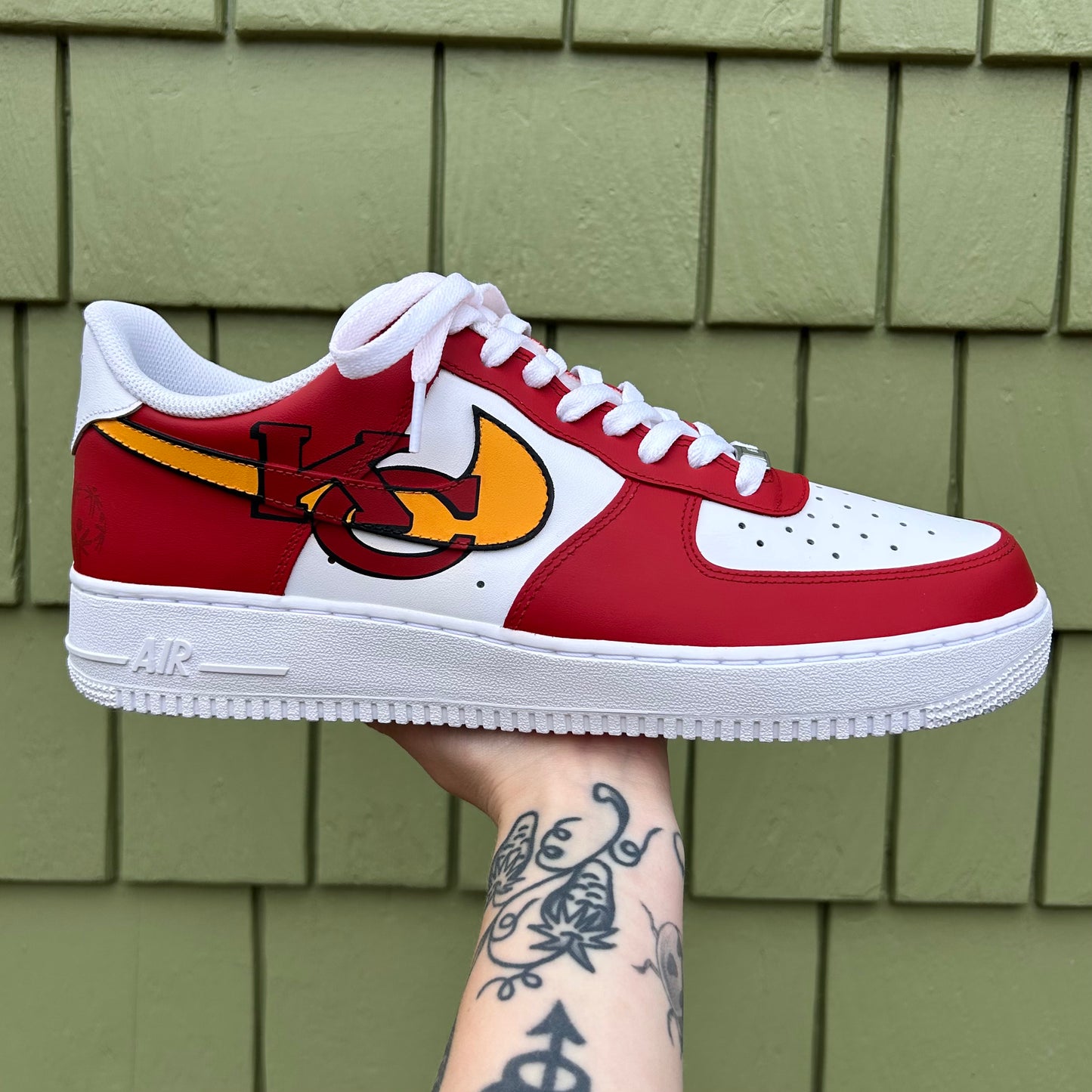 Andy Reid's Custom KC Chiefs AF1s