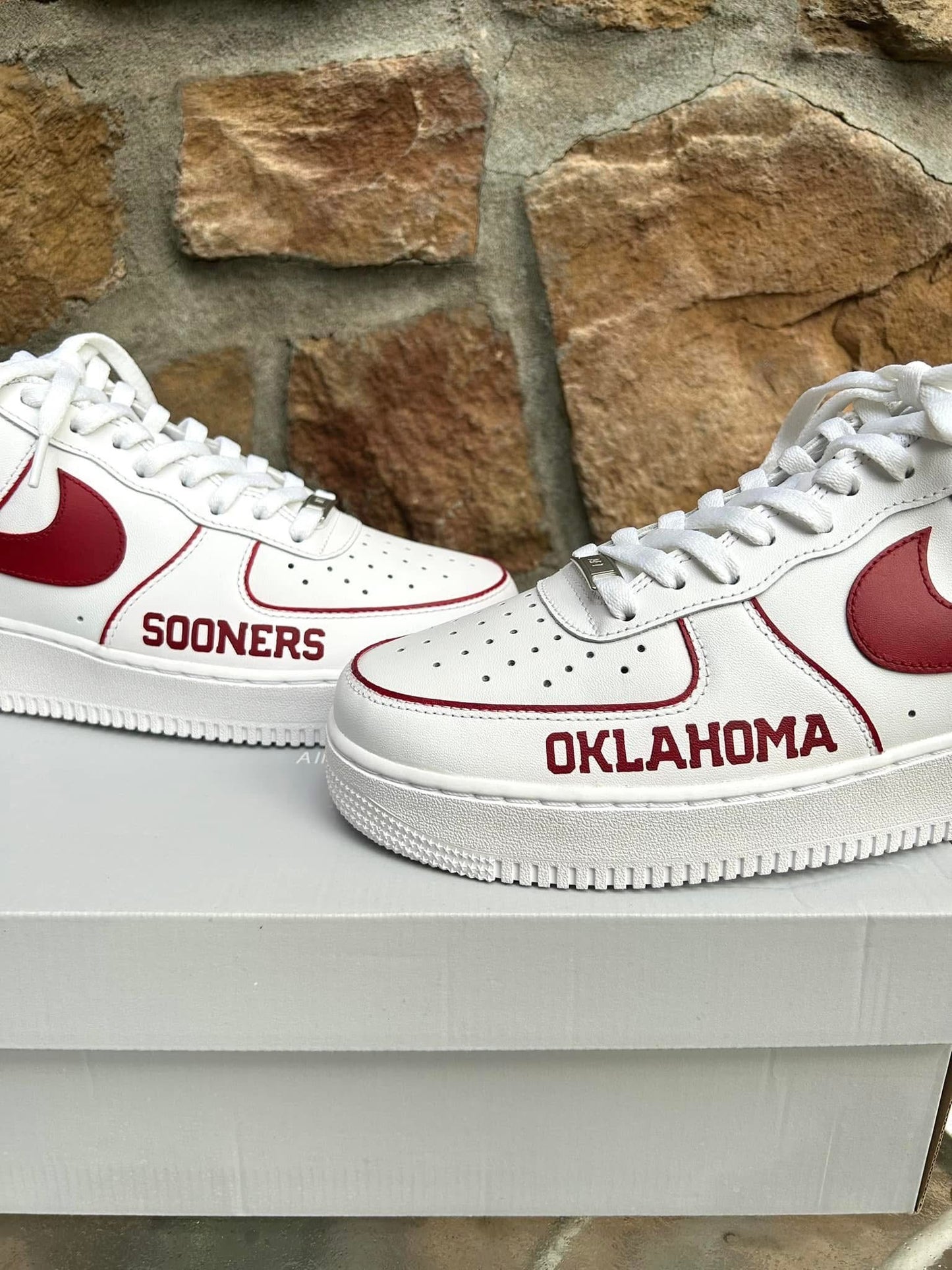 Custom Sooners AF1s