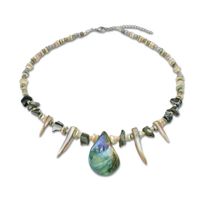 Spike Stone Beaded Necklace