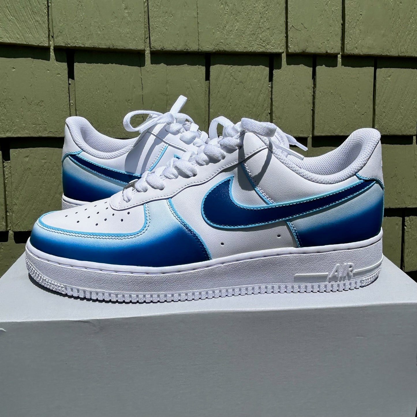 Custom Blue Fade AF1s