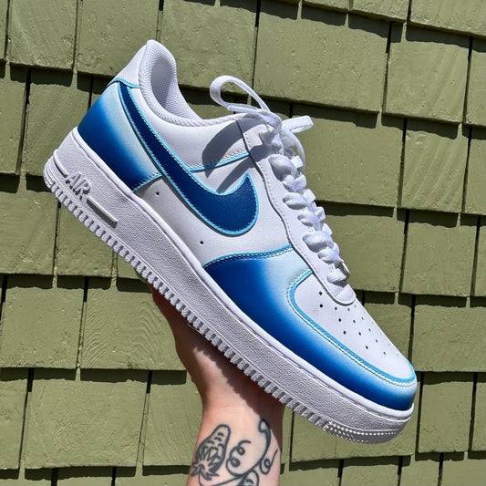 Custom Blue Fade AF1s