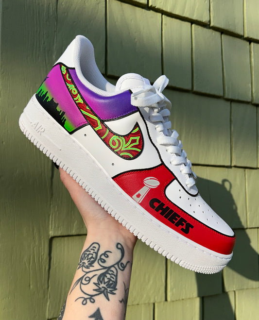 Super Bowl Custom Chiefs AF1s