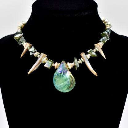 Spike Stone Beaded Necklace