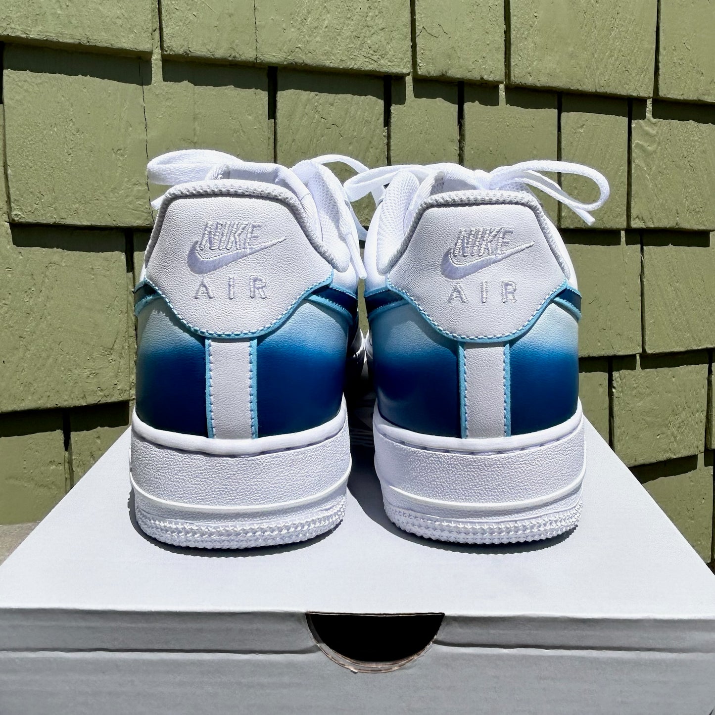 Custom Blue Fade AF1s