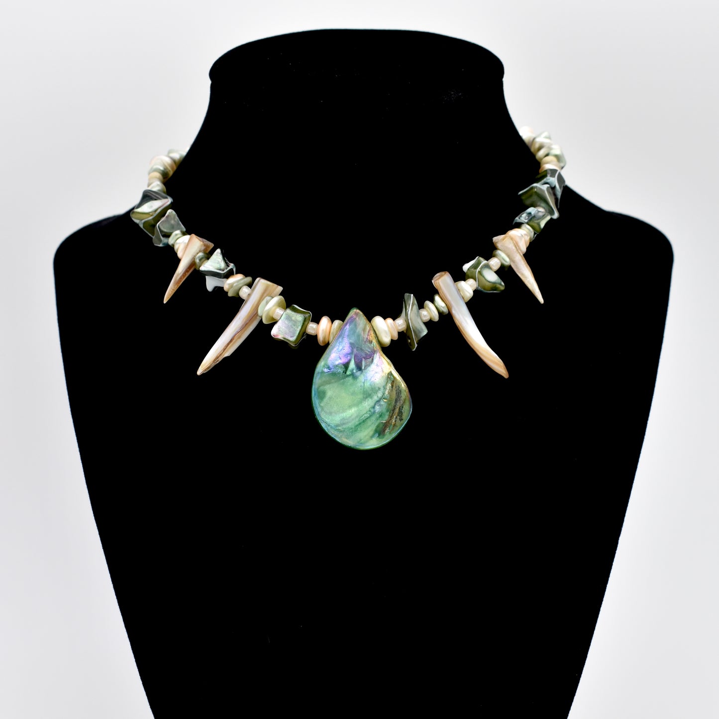 Spike Stone Beaded Necklace