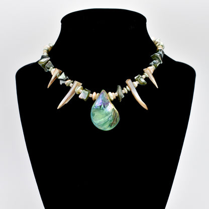 Spike Stone Beaded Necklace