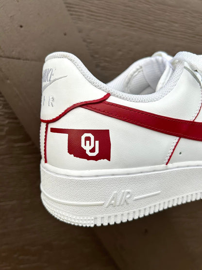 Custom Sooners AF1s