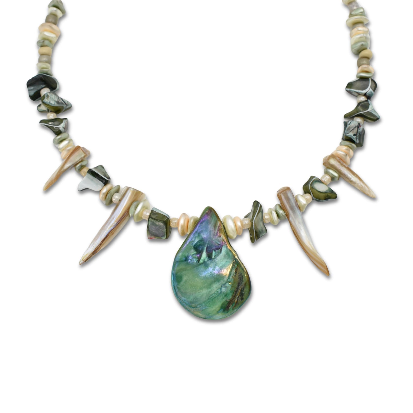 Spike Stone Beaded Necklace