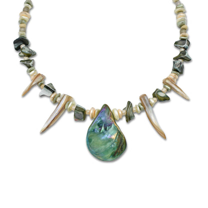 Spike Stone Beaded Necklace