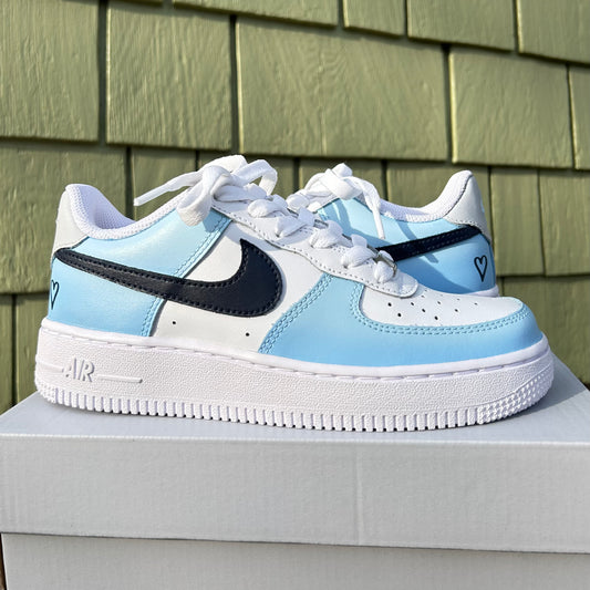 Custom Icy Blue AF1s