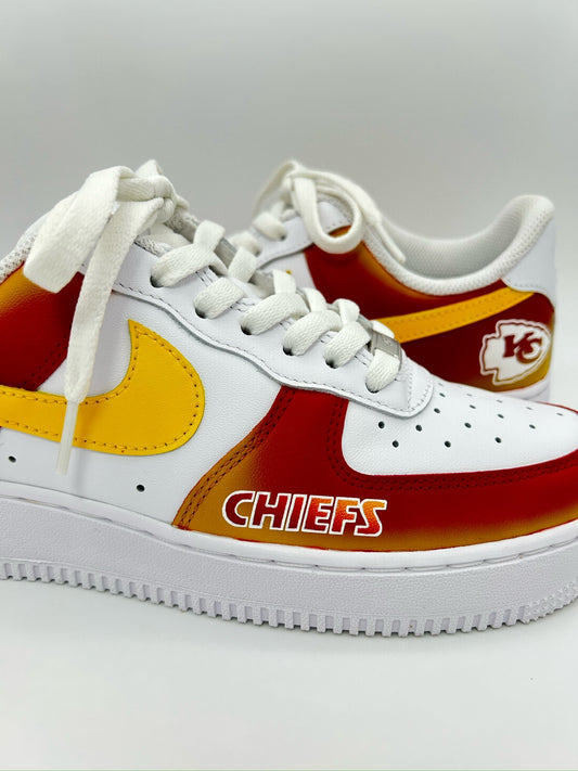 Custom Chiefs AF1s