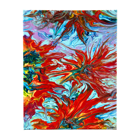 Fire Flowers Painting