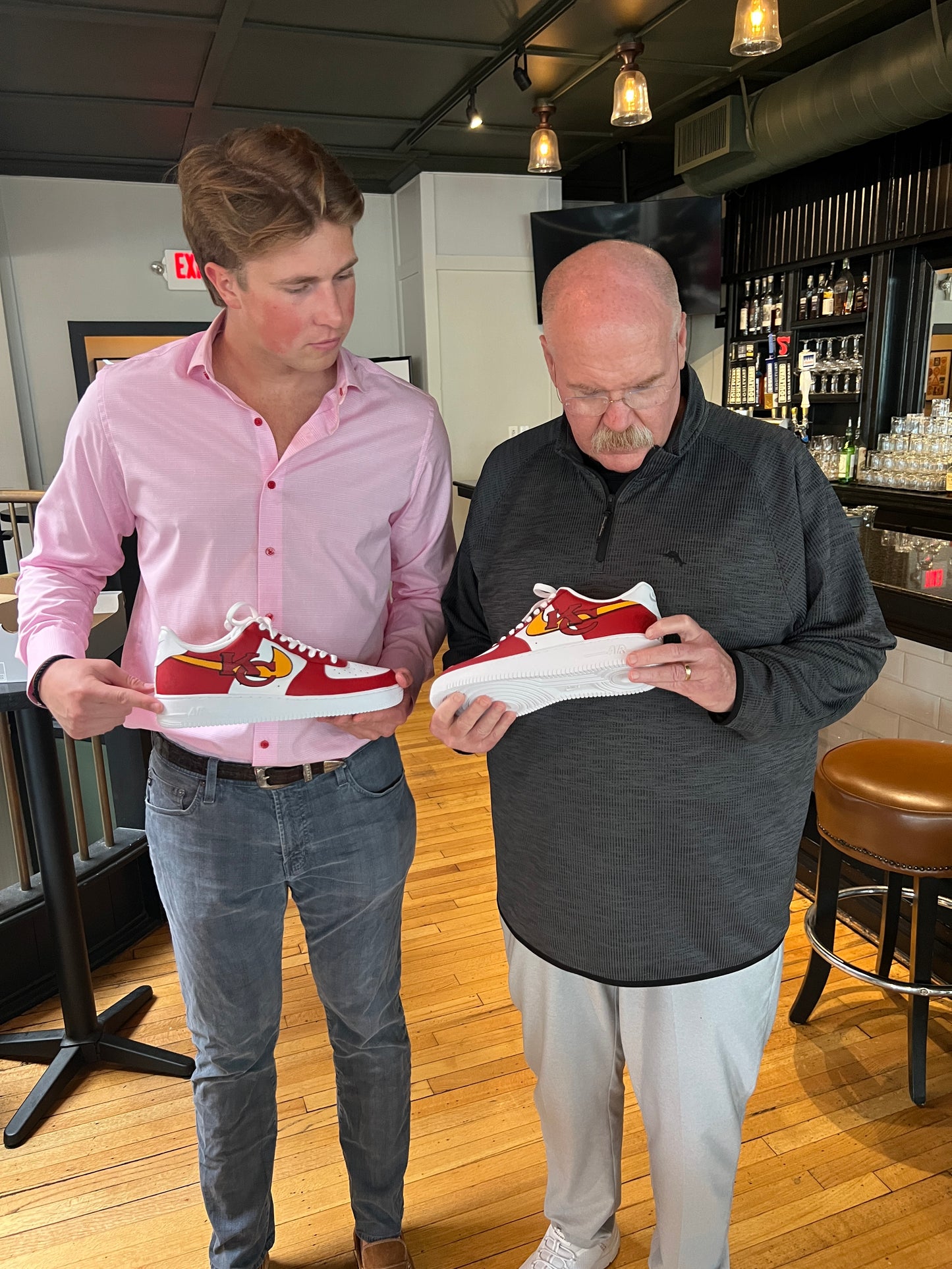 Andy Reid's Custom KC Chiefs AF1s