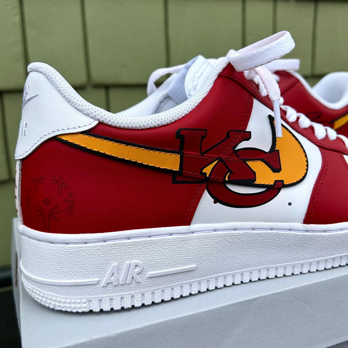 Andy Reid's Custom KC Chiefs AF1s