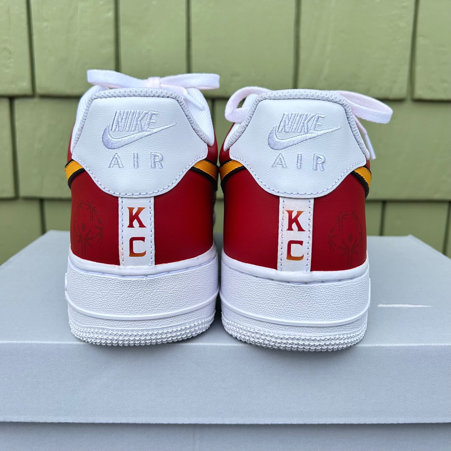Andy Reid's Custom KC Chiefs AF1s