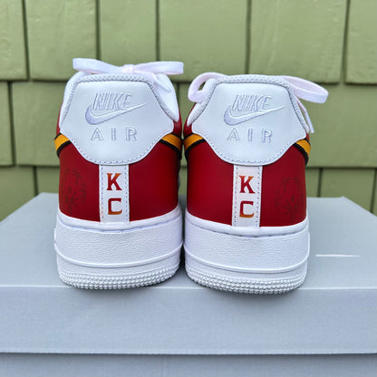 Andy Reid's Custom KC Chiefs AF1s