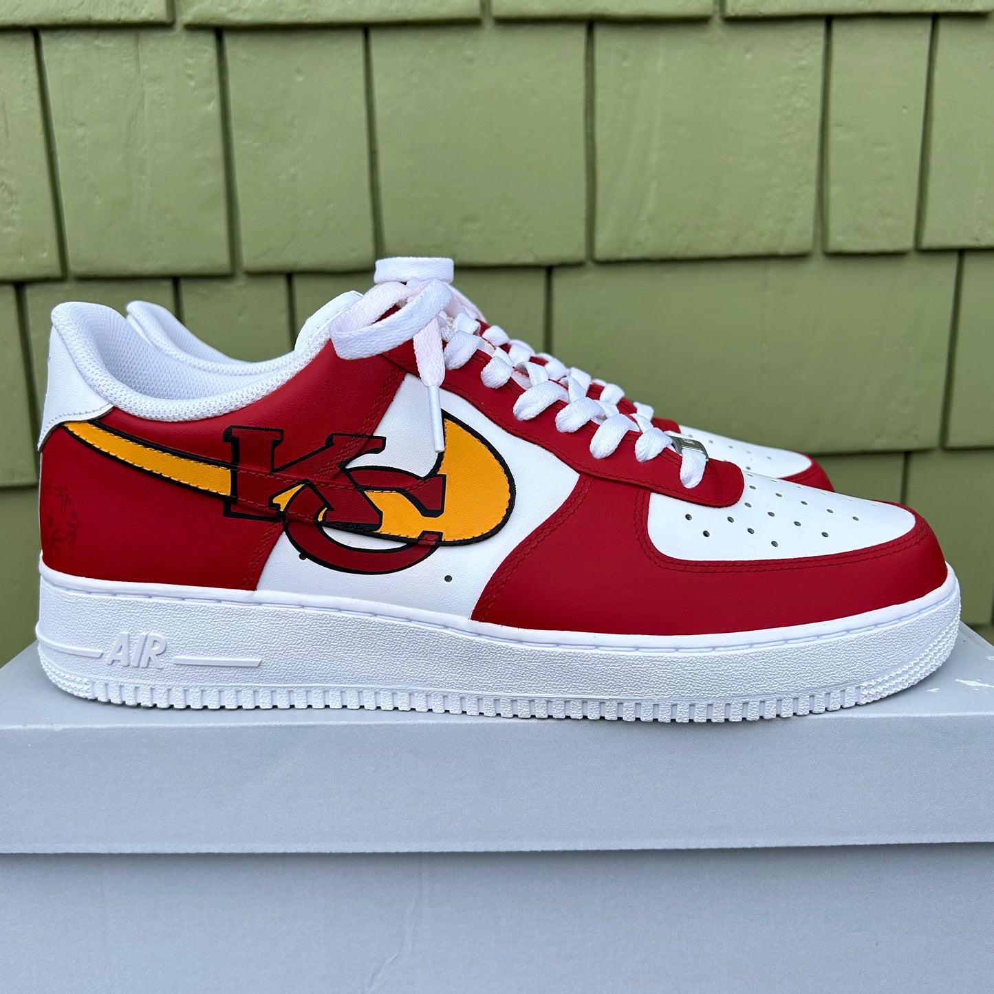 Andy Reid's Custom KC Chiefs AF1s