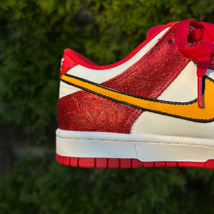Tammy Reid's Custom Glitter Chiefs Dunks