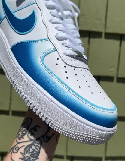 Custom Blue Fade AF1s