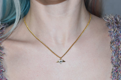 Gold Angel Heart Necklace